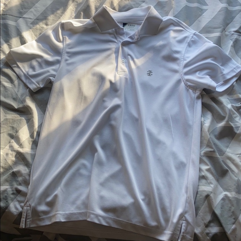 white collared polo